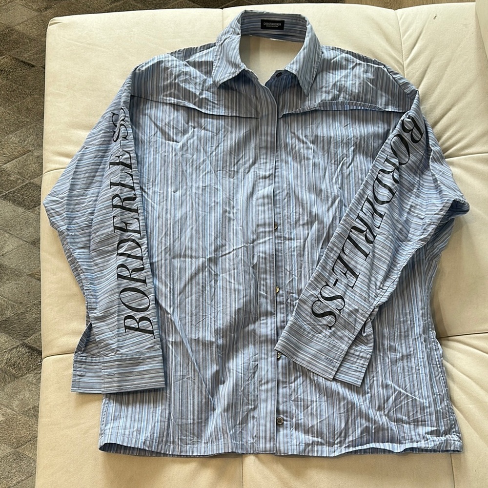 Blue Striped Christian Dada blouse
